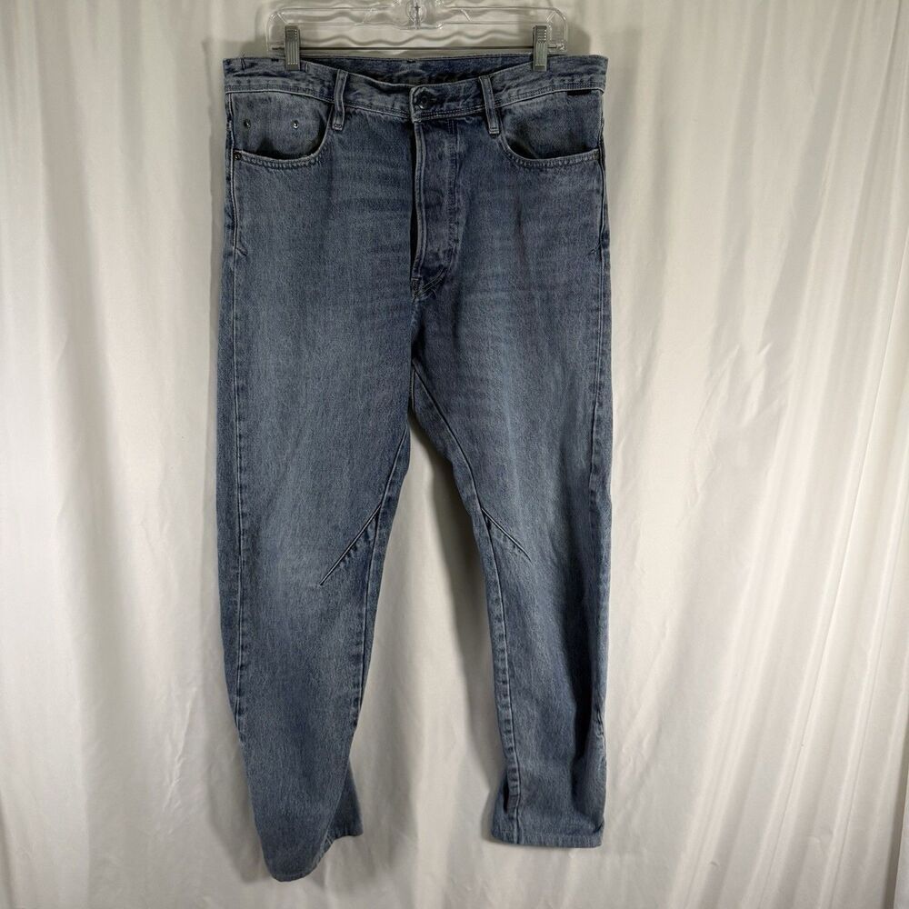 G-Star Raw Arc 3D Denim Jeans Men's 34x34 (36x32) Light Wash Flat Front Pockets